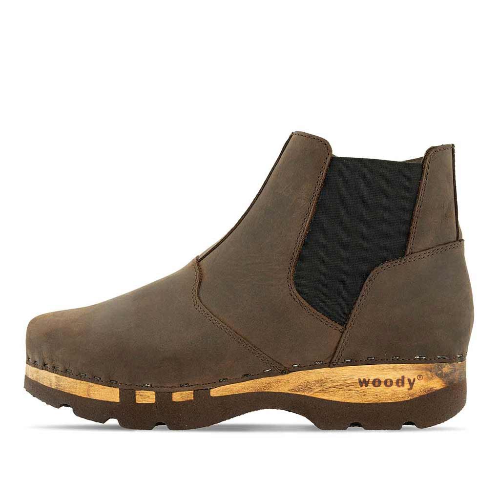 Louis flexible sole clog boots made from sustainable wood