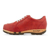 abby, clog sneakers damen mit biegsamer nachhaltiger holzsohle, farbe: rosso (rot), holzclogs woody, woody schuhe, woody shoes, handgemachte holzschuhe aus österreich, kärnten