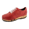 abby, clog sneakers damen mit biegsamer nachhaltiger holzsohle, farbe: rosso (rot), holzclogs woody, woody schuhe, woody shoes, handgemachte holzschuhe aus österreich, kärnten