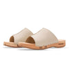 anja-farbe: creme_clogs pantoletten damen mit biegsamer nachhaltiger weidenholzsohle, holzclogs woody, woody schuhe, woody shoes, handgemachte holzschuhe aus österreich, kärnten