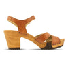 carmen, farbe: safor (brau)_clogs sandalen damen mit biegsamer nachhaltiger weidenholzsohle und knöchelriemchen, holzclogs woody, woody schuhe, woody shoes, handgemachte holzschuhe aus österreich, kärnten