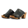 ella clog pantolette mit absatz von woody holzschuhe, farbe: schwarz-nero