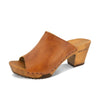 elly, farbe: safor (braun)_clogs pantolette damen mit absatz mit biegsamer nachhaltiger weidenholzsohle, holzclogs woody, woody schuhe, woody shoes, handgemachte holzschuhe aus österreich, kärnten