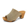 elly, farbe: sand_clogs pantolette damen mit absatz mit biegsamer nachhaltiger weidenholzsohle, holzclogs woody, woody schuhe, woody shoes, handgemachte holzschuhe aus österreich, kärnten