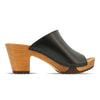 Elly Clogs Damen i9n schwarz. Damen Pantolette von woody. elly, farbe: schwarz, clogs pantolette damen mit absatz mit biegsamer nachhaltiger weidenholzsohle, holzclogs woody, woody schuhe, woody shoes, handgemachte holzschuhe aus österreich, kärnten