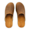 emma, farbe: tabacco alias braun_clogs damen mit biegsamer nachhaltiger weidenholzsohle, holzclogs woody, woody schuhe, woody shoes, handgemachte holzschuhe aus österreich, kärnten