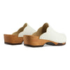 emma, farbe: weiss_clogs damen mit biegsamer nachhaltiger weidenholzsohle, holzclogs woody, woody schuhe, woody shoes, handgemachte holzschuhe aus österreich, kärnten