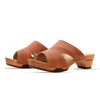 fiona-farbe: safor (braun), pantoletten clogs damen mit biegsamer nachhaltiger Holzsohle,holzclogs woody, woody schuhe, woody shoes, handgemachte holzschuhe aus österreich, kärnten