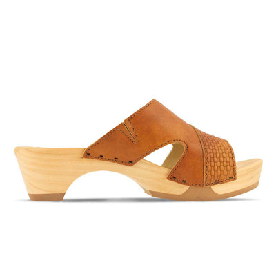 fiona-farbe: safor (braun), pantoletten clogs damen mit biegsamer nachhaltiger Holzsohle,holzclogs woody, woody schuhe, woody shoes, handgemachte holzschuhe aus österreich, kärnten