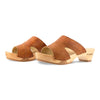 fiona-farbe: safor (braun), pantoletten clogs damen mit biegsamer nachhaltiger Holzsohle,holzclogs woody, woody schuhe, woody shoes, handgemachte holzschuhe aus österreich, kärnten