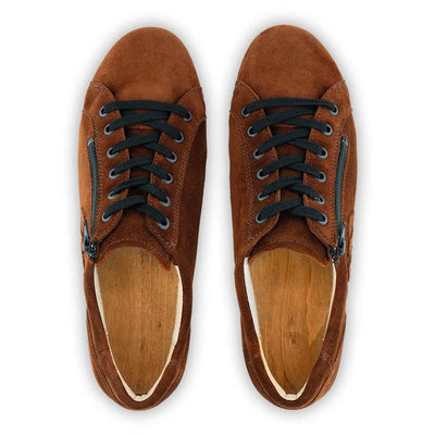 jack, clog sneakers für herren mit biegsamer nachhaltiger holzsohle, farbe: hazelnut (haselnussbraun), holzclogs woody, woody schuhe, woody shoes, handgemachte holzschuhe aus österreich, kärnten