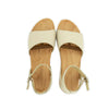 jana, sandalen clogs damen mit biegsamer nachhaltiger holzsohle, farbe: creme, holzclogs woody, woody schuhe, woody shoes, handgemachte holzschuhe aus österreich, kärnten