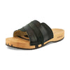 modell-jenny-farbe: nero-schwarz_clogs pantoletten damen mit biegsamer nachhaltiger weidenholzsohle, holzclogs woody, woody schuhe, woody shoes, handgemachte holzschuhe aus österreich, kärnten