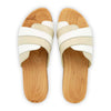 modell-jenny-farbe: weiss-creme_clogs pantoletten damen mit biegsamer nachhaltiger weidenholzsohle, holzclogs woody, woody schuhe, woody shoes, handgemachte holzschuhe aus österreich, kärnten