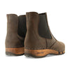 Jutta, clog boots damen mit biegsamer nachhaltiger holzsohle, farbe: caffe-braun, der bestseller, holzclogs woody, woody schuhe, woody shoes, handgemachte holzschuhe aus österreich, kärnten