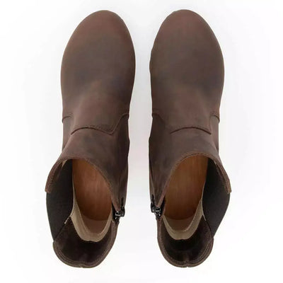 lara-farbe: caffe-braun_clog boots damen mit biegsamer nachhaltiger Weidenholzsohle-holzclogs woody, woody schuhe, woody shoes, handgemachte holzschuhe aus österreich, kärnten