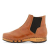 Louis Herrenclogs, Herrenclog von woody Schuhe. Clogs mit biegsamer Holzsohle und Holzfußbett. Herrenclogs, Holzclogs kaufen. Clogs online bestellen, Farbe: Cognac (mittelbraun)