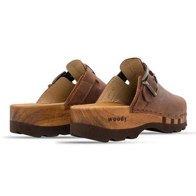 lukas, clogs herren mit biegsamer nachhaltiger holzsohle, der bestseller, farbe: tabacco-braun, holzclogs woody, woody schuhe, woody shoes, handgemachte holzschuhe aus österreich, kärnten