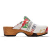 manu, clogs damen mit biegsamer nachhaltiger holzsohle, der bestseller, holzclogs woody, woody schuhe, woody shoes, handgemachte holzschuhe aus österreich, kärnten, farbe: showtime (multicolor)