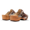 manu fell, fellclogs, clogs damen mit biegsamer nachhaltiger holzsohle, der bestseller, farbe: fell natur, holzclogs woody, woody schuhe, woody shoes, handgemachte holzschuhe aus österreich, kärnten