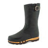 mario-herren clog stiefel woody-farbe: nero (schwarz), winterschuhe, wollfutter