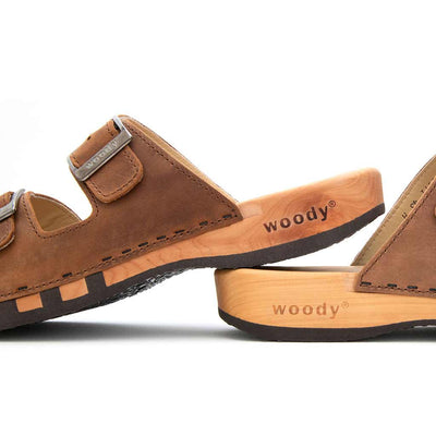 max, pantoletten clogs herren mit biegsamer nachhaltiger holzsohle, der bestseller, farbe: tabacco (braun), holzclogs woody, woody schuhe, woody shoes, handgemachte holzschuhe aus österreich, kärnten