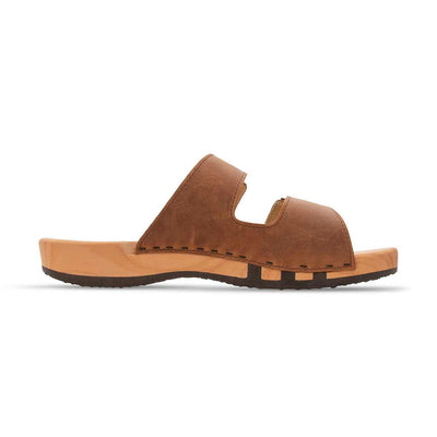 max, pantoletten clogs herren mit biegsamer nachhaltiger holzsohle, der bestseller, farbe: tabacco (braun), holzclogs woody, woody schuhe, woody shoes, handgemachte holzschuhe aus österreich, kärnten