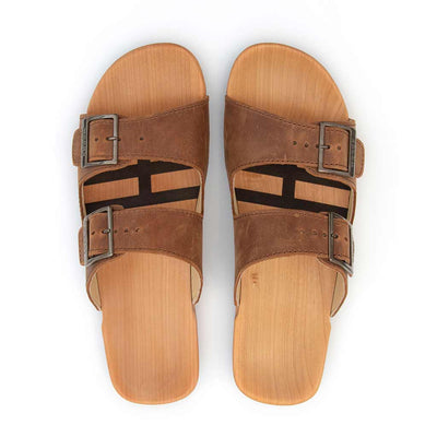 max, pantoletten clogs herren mit biegsamer nachhaltiger holzsohle, der bestseller, farbe: tabacco (braun), holzclogs woody, woody schuhe, woody shoes, handgemachte holzschuhe aus österreich, kärnten