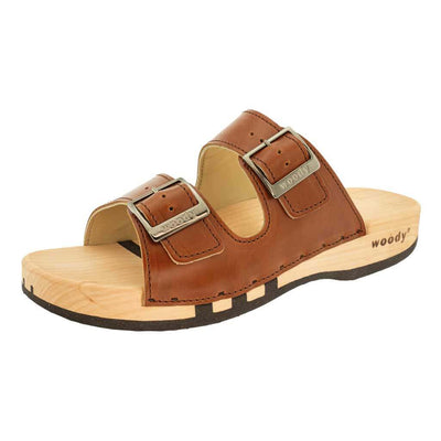 max, pantoletten clogs herren mit biegsamer nachhaltiger holzsohle, der bestseller, farbe: tabacco (braun), holzclogs woody, woody schuhe, woody shoes, handgemachte holzschuhe aus österreich, kärnten