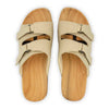 clogs damen melina, pantoletten clogs damen mit biegsamer nachhaltiger holzsohle, der bestseller, farbe: creme (beige), holzclogs woody, woody schuhe, woody shoes, handgemachte holzschuhe aus österreich, kärnten