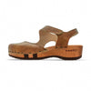 nicole, sandalen clogs damen mit biegsamer nachhaltiger holzsohle, der bestseller, farbe: tabacco-braun, holzclogs woody, woody schuhe, woody shoes, handgemachte holzschuhe aus österreich, kärnten