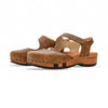 nicole, sandalen clogs damen mit biegsamer nachhaltiger holzsohle, der bestseller, farbe: tabacco-braun, holzclogs woody, woody schuhe, woody shoes, handgemachte holzschuhe aus österreich, kärnten