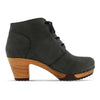 nora Stiefelette woddy Schuhe. Damen Stiefeletten kaufen, clog boots damen stiefel mit biegsamer nachhaltiger holzsohle. Damenclogs, Damen Clogs - Clogs Damen. Holzschuhe für Damen, Damen Clogs, Holzclogs, Damen Pantoletten mit Holzsohle. Holz Schuhe, Clog, Farbe: nero (nabuk schwarz)