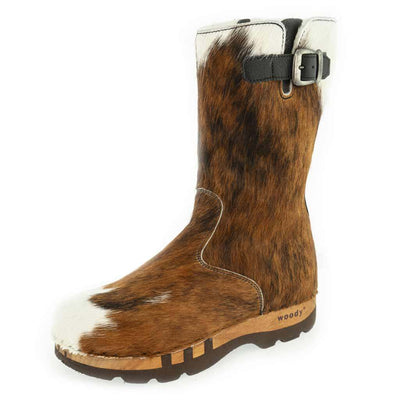 Sandro fell, clog fellstiefel herren mit biegsamer nachhaltiger holzsohle, farbe: fell natur, holzclogs woody, woody schuhe, woody shoes, handgemachte holzschuhe aus österreich, kärnten