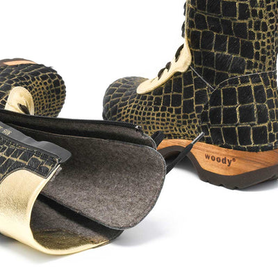 clogs damen ramona fell, farbe: cocco gold - alaska gold. stiefel, winterclog, winterclogs. damenstiefel clogs weiss. damen fellschuhe bestellen, fellclogs, weisse fellstiefel mit holzschuhe, holzclogs fell kaufen.