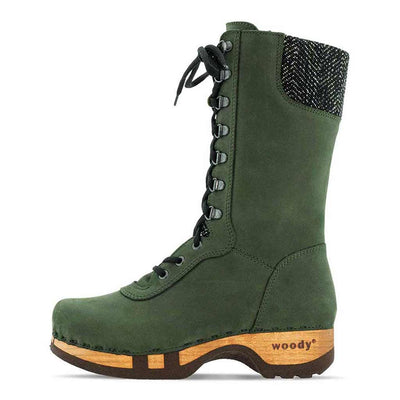 Ramona von woody Schuhe. Damen Stiefel mit hohem Schaft bestellen. Holzclog Stiefel. Holzstiefel. Stiefel für Damen handgemacht. Handgemachte Stiefel kaufen., farbe: nero (schwarz)Ramona von woody Schuhe. Damen Stiefel mit hohem Schaft bestellen. Holzclog Stiefel. Holzstiefel. Stiefel für Damen handgemacht. Handgemachte Stiefel kaufen., farbe: forest (wald-gruen)