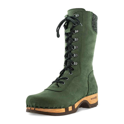 Ramona von woody Schuhe. Damen Stiefel mit hohem Schaft bestellen. Holzclog Stiefel. Holzstiefel. Stiefel für Damen handgemacht. Handgemachte Stiefel kaufen., farbe: nero (schwarz)Ramona von woody Schuhe. Damen Stiefel mit hohem Schaft bestellen. Holzclog Stiefel. Holzstiefel. Stiefel für Damen handgemacht. Handgemachte Stiefel kaufen., farbe: forest (wald-gruen)