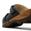 roman, pantoletten clogs herren mit biegsamer nachhaltiger holzsohle, farbe: schwarz, holzclogs woody, woody schuhe, woody shoes, handgemachte holzschuhe aus österreich, kärnten