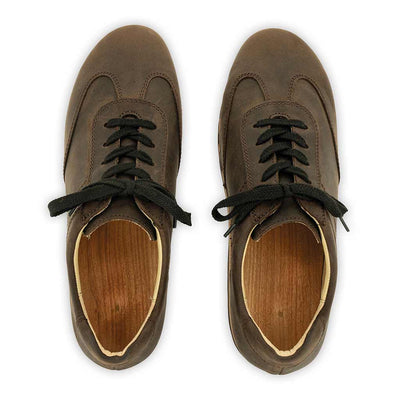 sam, sneakers clogs herren mit biegsamer nachhaltiger holzsohle, der bestseller, farbe: caffe-braun, holzclogs woody, woody schuhe, woody shoes, handgemachte holzschuhe aus österreich, kärnten