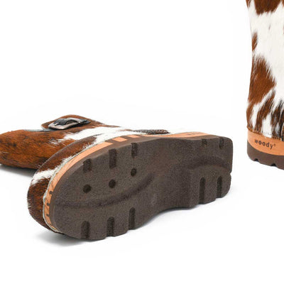 Sandro fell, clog fellstiefel herren mit biegsamer nachhaltiger holzsohle, farbe: fell natur, holzclogs woody, woody schuhe, woody shoes, handgemachte holzschuhe aus österreich, kärnten