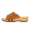 vanessa, pantoletten clogs damen mit biegsamer nachhaltiger holzsohle, der bestseller, farbe: safor (braun), holzclogs woody, woody schuhe, woody shoes, handgemachte holzschuhe aus österreich, kärnten