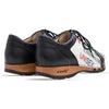 wayne, sneakers clogs herren mit biegsamer nachhaltiger holzsohle, der bestseller, farbe: weiss-shotime (multicolor-westwood), holzclogs woody, woody schuhe, woody shoes, handgemachte holzschuhe aus österreich, kärnten