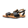 jana, sandalen clogs damen mit biegsamer nachhaltiger holzsohle, farbe: schwarz, holzclogs woody, woody schuhe, woody shoes, handgemachte holzschuhe aus österreich, kärnten