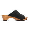 kate-farbe: nero_clogs pantoletten damen mit biegsamer nachhaltiger weidenholzsohle, holzclogs woody, woody schuhe, woody shoes, handgemachte holzschuhe aus österreich, kärnten