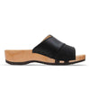 modell-lucy-farbe: nero-schwarz_clogs pantoletten damen mit biegsamer nachhaltiger weidenholzsohle, holzclogs woody, woody schuhe, woody shoes, handgemachte holzschuhe aus österreich, kärnten