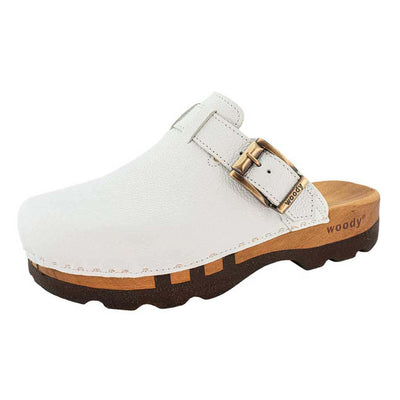 ukas, clogs herren mit biegsamer nachhaltiger holzsohle, der bestseller, farbe: weiss, holzclogs woody, woody schuhe, woody shoes, handgemachte holzschuhe aus österreich, kärnten