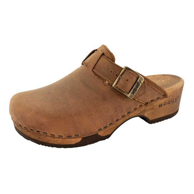 manu, clogs damen mit biegsamer nachhaltiger holzsohle, der bestseller, farbe: tabacco-braun, holzclogs woody, woody schuhe, woody shoes, handgemachte holzschuhe aus österreich, kärnten