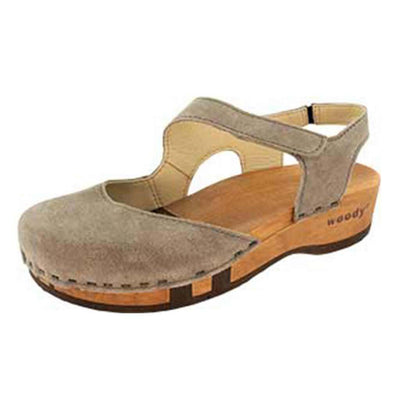 nicole, sandalen clogs damen mit biegsamer nachhaltiger holzsohle, der bestseller, holzclogs woody, woody schuhe, woody shoes, handgemachte holzschuhe aus österreich, kärnten, farbe: sand